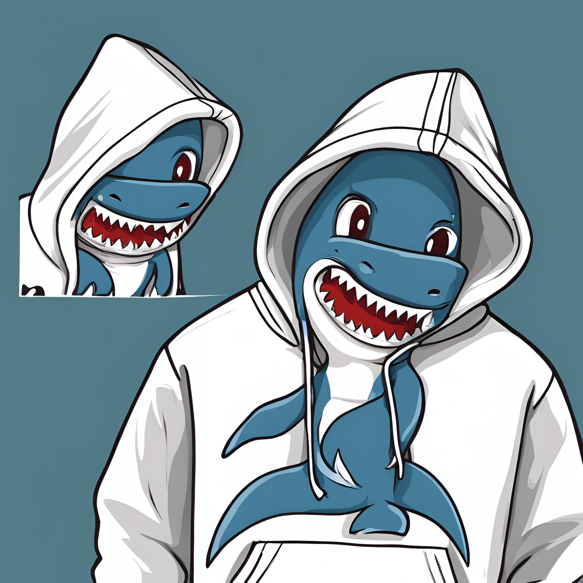 Hoodie avec Masque Intégré Sharky