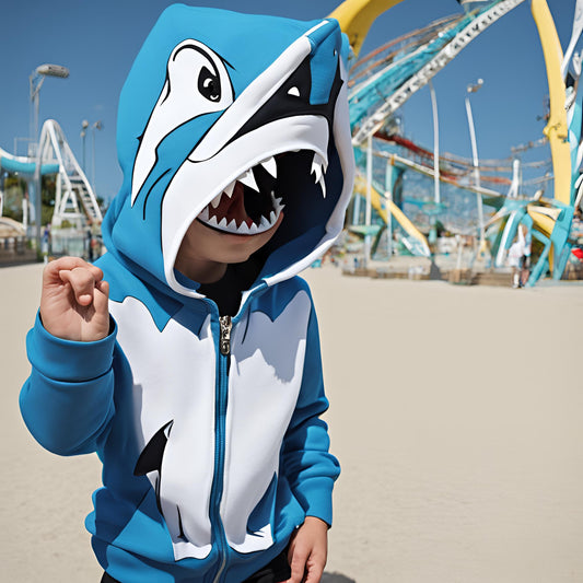 Hoodie avec Masque Sharky intégré pour enfant