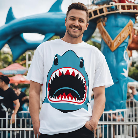 Tee-shirt Blanc Sharky Modèle 2